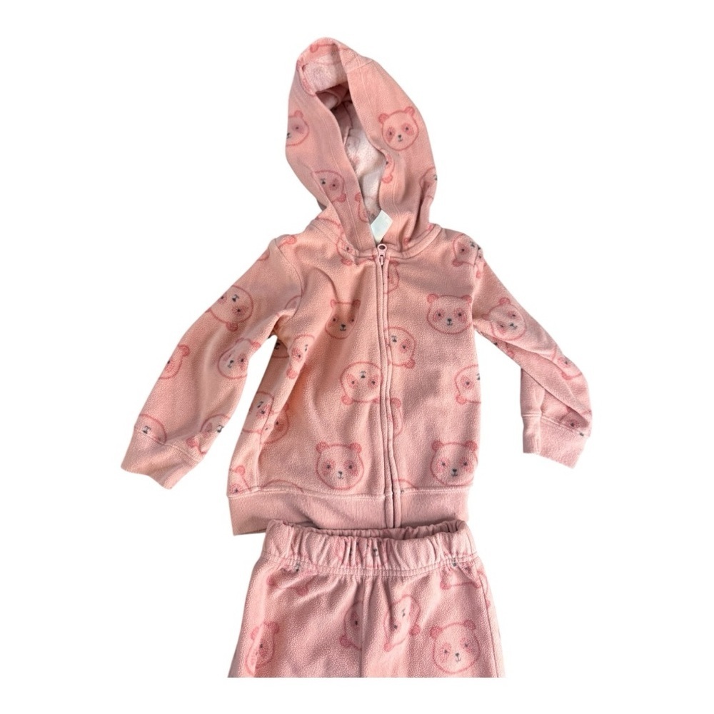 Pink Bear Print Hoodie and Pants Set - Picture 3 of 7